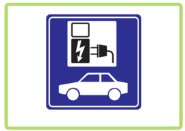 Oplaadpunt auto sticker