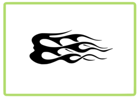 Vlammen sticker design 44
