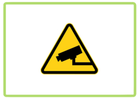 Camera bewaking sticker