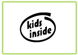 Kids inside sticker