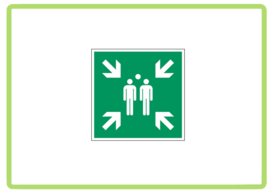 Verzamelpunt sticker