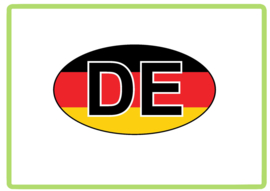 Duitse vlag ovaal sticker