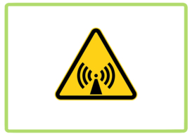 Niet ioniserende straling sticker