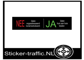 Geen ongeadresseerde reclamedrukwerk en wel huis aan huis bladen sticker