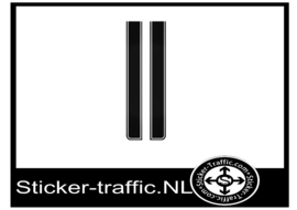 Gestreept Sticker 30 cm lang bij 6 cm hoog