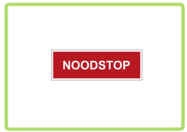 Noodstop sticker