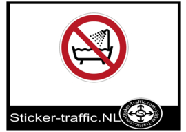 Niet gebruiken in water sticker