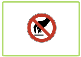 Aanraken sticker