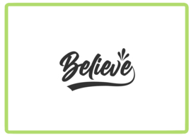 Believe sticker