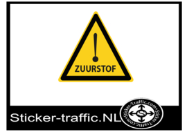 Zuurstof gevaar sticker