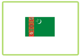 Turkmenistan vlag sticker