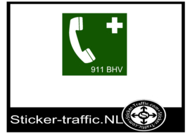 Noodtelefoon + 911 BHV sticker