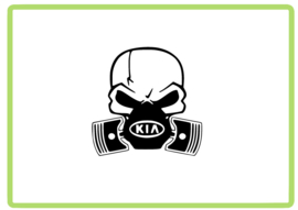 Kia skull sticker