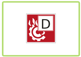 Brandklasse D sticker