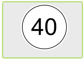 40 KM snelheidssticker