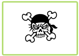 Piraat skull sticker