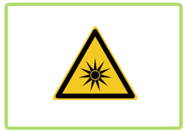 Optische straling sticker