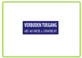 Verboden toegang sticker