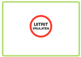 Uitrit vrijlaten sticker