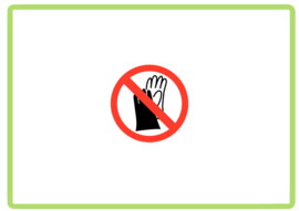 Handschoenen verboden sticker