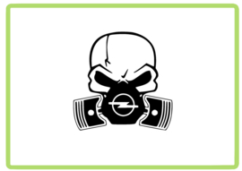 Opel skull sticker