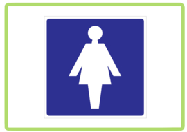 Dames wc sticker