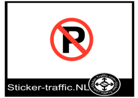 Parkeren verboden sticker