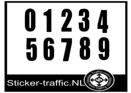 Cross nummers design 1 sticker