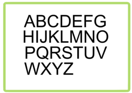 Letterhoogte 10 cm sticker