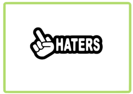 Haters sticker design 3