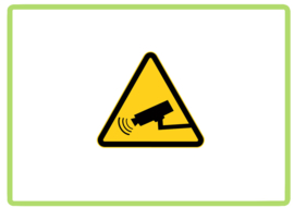 Camera bewaking sticker