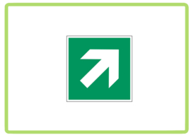 Pijl schuin rechts naar boven sticker