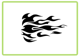 Vlammen sticker design 10