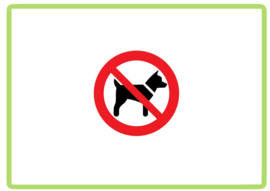 Verboden uit te laten sticker