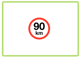 Max 90 KM sticker