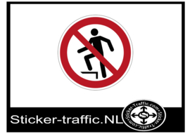 Oppervlak betreden verboden sticker