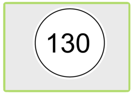 130 KM snelheidssticker