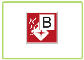 Brandklasse B sticker