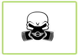 Mini skull sticker