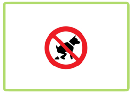Verboden voor hondenpoep sticker