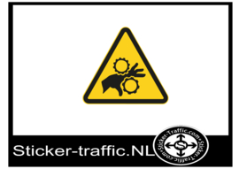 Knelgevaar hand sticker