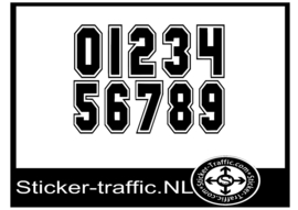 Cross nummers design 8 sticker