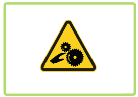 Draaiende wielen of walsen sticker