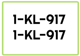 Boot registratie set van 2 stickers