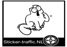 Simon cat design 24 sticker