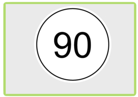 90 KM snelheidssticker
