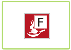Brandklasse F sticker