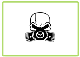 Mazda skull sticker