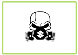 Suzuki skull sticker