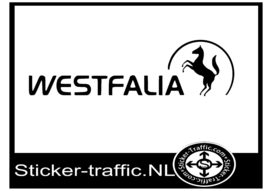 Westfalia paard caravan sticker